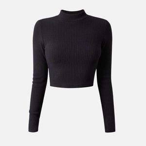 OGL Ribbed Crop Turtleneck
